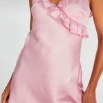 Glassons  Pink Satin Scoop Back Frill Ruffle Mini Dress  Photo 0