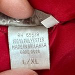 Jones New York Jone New York Bright Red Vintage Satin Robe Black Embroidered Initials. Sz L Photo 6