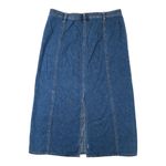 Vintage 90s Casual Corner Annex Denim Maxi Skirt Blue Size L Photo 2