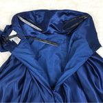 Bill Levkoff  Navy Blue Strapless Satin Dress Short Bridesmaid Formal‎ Size 0 Photo 10