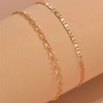 Anklet 2pcs Color Gold One Size Photo 0