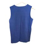 Rafaella Blue Sleeveless Knit Top Stud Detail Casual Solid Pullover Women L Photo 2