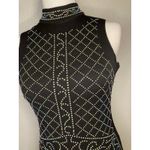 Windsor  Prom Homecoming Pageant Dress Small Black Bodycon Mermaid Beaded Halter Photo 3