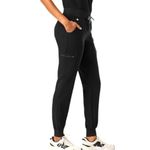 FIGS  Petite Black Jogger Pants Pull On Scrubs Zip Cargo Pocket Women’s Size MP Photo 1