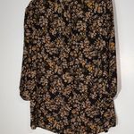 Maurice's V Neck Button Down Ditzy Floral Top Black and Cream Blouse Size XL Photo 3