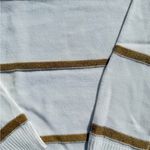 Andree by Unit  White and Tan Striped Sweater Photo 2