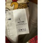 MOTHER The Puffy Wrapper Floral Denim Jumpsuit Flowers in Her Hair L Tan Size L Photo 10