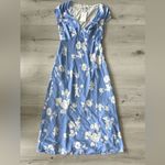 Omnes Woolf Short Sleeve Floral Slip Dress Blue 10 NWT Photo 5