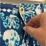 Lilly Pulitzer COCOANUT WALK CROP Pants Get In Line Indigo Jellyfish Size 4 EUC Photo 3