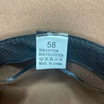 W•S•B Brown Fedora Hat Size 58 Faux Leather Band W/Buckle Decoration gold chain Photo 8