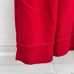 Jessica London Womens Dress Red Fit Flare Crochet Trim Holiday Size 12 Photo 6