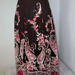 East 5th Women’s Pink Paisley Floral Chiffon Midi Skirt 10 Photo 0