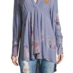 Free People  Field of Butterflies Floral Oversized Tunic  Blouse XS Boho Peasant Photo 5