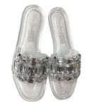 Lauren Lorraine Jade Flat Jewel Sandal Rhinestone Jelly Like Sole Size 10 NWB Photo 3
