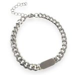 Link Chain Bracelet for Men Women Streetwear Punk Hip Hop Unisex Style Silver Photo 0