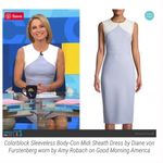 Diane Von Furstenberg  SMOKE COLORBLOCK SHEATH SLEEVELESS DRESS sz 8 Photo 1
