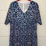 Women’s Large Blue White Jumpsuit New Photo 0