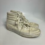 Vans all white canvas hightop sneakers unisex sizing Photo 0