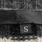 ICB alpaca wool blend striped gray & white cable knit sweater dress, size S Photo 9