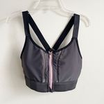 Fabletics  Size S Gray Pink Front Zip High Impact Cross Back Sports Bra Photo 0