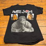 Chemistry Poetic Justice Tupac Shakur Black Graphic T Shirt Short Sleeve Womens Size S Photo 0