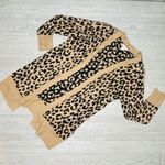 Sincerely Jules  Leopard Cardigan long sleeve duster sweater large black & brown Photo 0