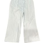 Oscar de la Renta  Light Blue High Waisted Cropped Trouser Pants With Embroidered Photo 0