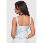 Princess Polly  Modern Girl Top White Blue Corset Top Size 8 NWT Photo 2