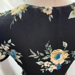 Lush Clothing Lush Floral Wrap Dress Womens XS New Black Blue Boho Feminine Wedding Photo 8