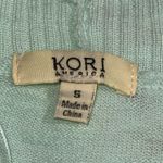 Kori  women's size small long sleeve mint green cardigan sweater business casual Photo 3