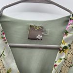 Taylor Floral‎ Tiered Mini Dress Size 6 Green Puff Sleeve Spring Casual Photo 2