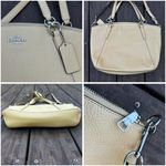 Coach Authentic Butter Yellow Pebble Leather Crossbody Purse Bag w/ Silver Photo 5