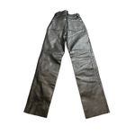 Vintage American Top‎ Genuine Leather Pants Biker Moto Goth Womens Size 0 NWT Black Photo 4
