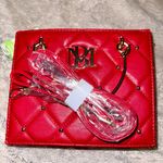 Badgley Mischka Mini Crossbody Tote Red Quilted Studs New With Tags Photo 5