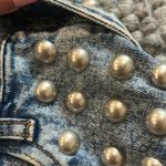 Boom Boom Jeans ‎ Acid Washed Pearl Detailed Denim Shorts Size 1 Photo 6