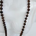 Smoke Tea Quartz Crystal Beaded Long Necklace 30" Brown Photo 1