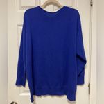 Bob Mackie  Wearable Art Royal Blue Sequin Long Sleeve Sweater Photo 5
