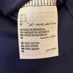 Karen Scott Studded Boat Neck Cotton Top Navy 3/4 Sleeve Women’s Petite Large Photo 5