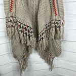 Cotton Emporium Womens Large Southwestern Western Sweater Vest Cardigan Fringe Photo 3