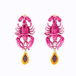 ZARA Pink Lobster Papaya Earrings New in Box Photo 0