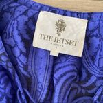 The Jetset Diaries  printed long sleeve sheer lace up ruffle blouse Photo 2