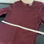 Vince  minimalist bodycon fitted dress, long slv maroon burgundy, stretchy, L Photo 8