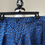 Banana Republic NWT size 10 Logan trouser pant blue w/cheetah cropped mob wife Photo 9