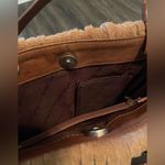 East West Leather Fringe Bag Brown Photo 11