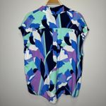 Anthropologie  Hutch Tie Front Top Small Floral Print Button Up Cap Sleeve Blouse Photo 5