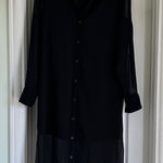 BCBGeneration  Black Sheer Blouse Photo 0