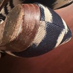 Oscar de la Renta  flats size 9 navy blue white fabric silver buckle Photo 9