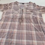 Torrid Pink Plaid Challis Zip Front Tab Sleeve Shirt Dress Size 4X Photo 8