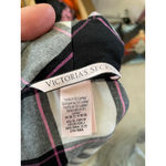 Victoria's Secret Women's Plaid Robe XS/S Black White Pink Photo 1
