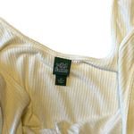 Wild Fable Ivory Ribbed Sleeveless Bodysuit Photo 5